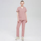 Nian Qing high quality solid color male and female surgeon uniforms, nurse uniforms, short sleeve surgical pets, hospital clinic overalls