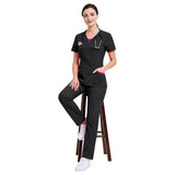 New V-neck short-sleeve doctor surgical gown, hand-washing gown, breathable and comfortable nurse suit, hospital work wear split set