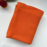 Pumpkin cotton knit baby blanket, plain color option