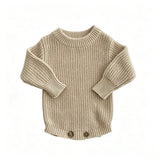 Apricot – Classic Hem knit baby romper