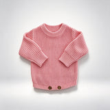 Pink – Classic Hem knit baby romper