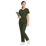New V-neck short-sleeve doctor surgical gown, hand-washing gown, breathable and comfortable nurse suit, hospital work wear split set