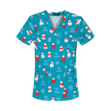 Stretch Nurse Uniform Female Print Dental Stretch Quick Dry Dental Hospital Oral Care Work Brush Hand Clothes Hand Washing Clothes