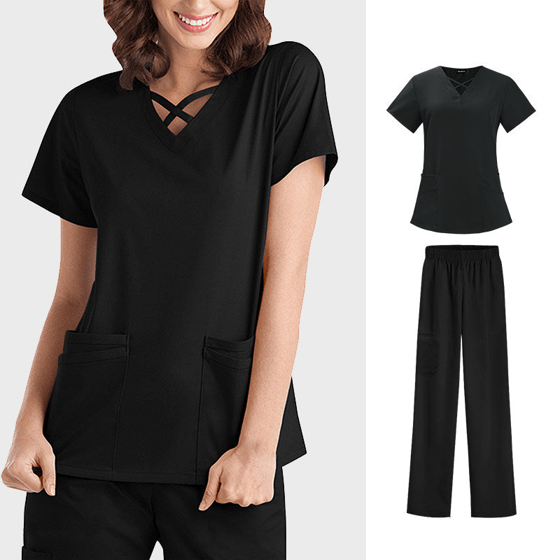 Nurse Uniform, Stretch Suit, Plastic Surgeon, Dentistry, Oral Surgery, Operating Theatre Work Clothes, Hospital Hand Washing Clothes, Short Sleeves