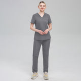 Nian Qing high quality solid color male and female surgeon uniforms, nurse uniforms, short sleeve surgical pets, hospital clinic overalls