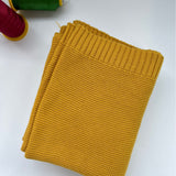 Ginger Yellow knit baby blanket, plain color option