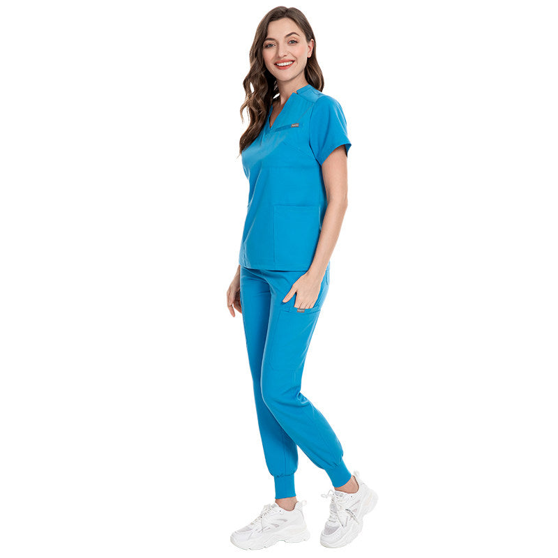 Nianqing casual short-sleeved hand clothes, nurses, operating room overalls, sets, women's beauty salons, clinics, hand-washing clothes, men