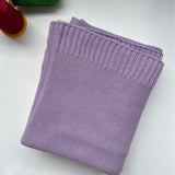 Light Purple knit baby blanket, plain color option