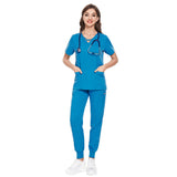 Hospital operating room surgical gown set, women's slim-fit nurse uniform, elastic quick-dry hand sanitizer, beauty salon work uniform