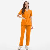 Nian Qing operating room hand washing clothes solid color V-neck hospital doctor nurse SPA beauty salon high-quality nurse uniform
