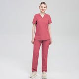 Nian Qing high quality solid color male and female surgeon uniforms, nurse uniforms, short sleeve surgical pets, hospital clinic overalls