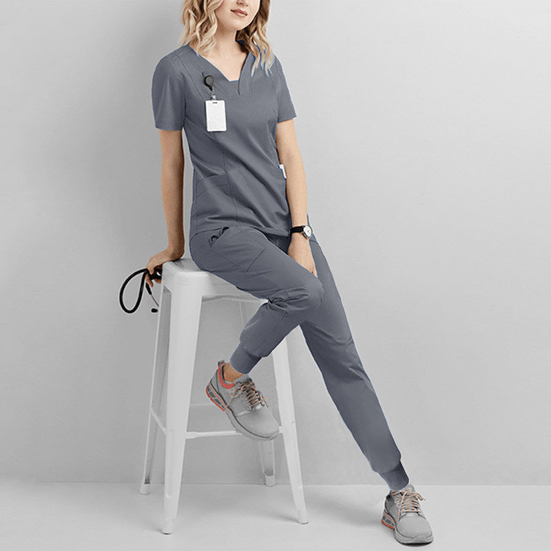 Nian Qing brush hand clothes, female dentist work clothes, short sleeve men's hand clothes, new operating room, beauty salon nurse uniforms