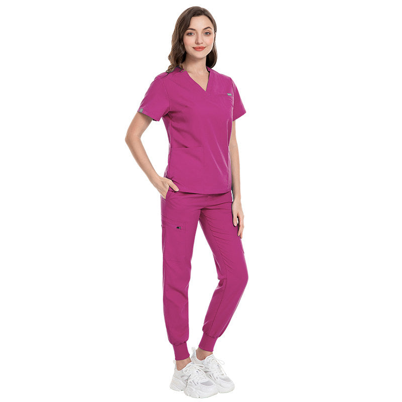 Nianqing casual short-sleeved hand clothes, nurses, operating room overalls, sets, women's beauty salons, clinics, hand-washing clothes, men