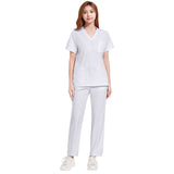 Hand washing clothes for men and women, lightweight, comfortable, breathable, casual V-neck doctor and nurse overalls, multi-color and layerable