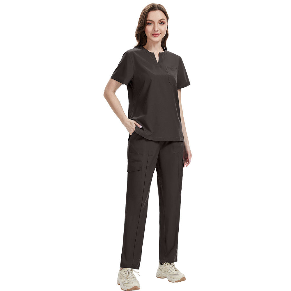NiaaHinn new thin and unisex stretch quick-dry V-neck short-sleeve pants, nurse uniform and hand-washing garment set
