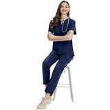 NiaaHinn new thin and unisex stretch quick-dry V-neck short-sleeve pants, nurse uniform and hand-washing garment set
