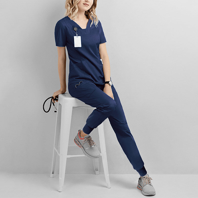 Nian Qing brush hand clothes, female dentist work clothes, short sleeve men's hand clothes, new operating room, beauty salon nurse uniforms
