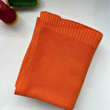 Pumpkin knit baby blanket, plain color option