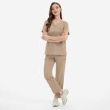 Nian Qing operating room hand washing clothes solid color V-neck hospital doctor nurse SPA beauty salon high-quality nurse uniform