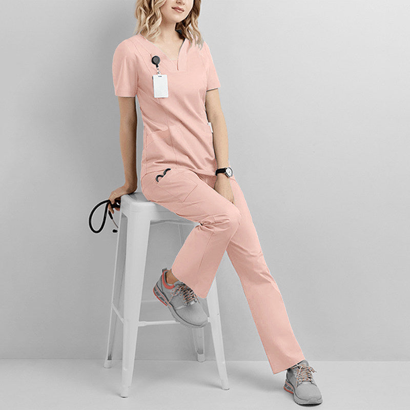 Nian Qing brush hand clothes, female dentist work clothes, short sleeve men's hand clothes, new operating room, beauty salon nurse uniforms