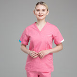 Nurse uniform split set, plastic surgeon, dentistry, oral surgery, operating room workwear, hospital hand-washing gown, short-sleeve