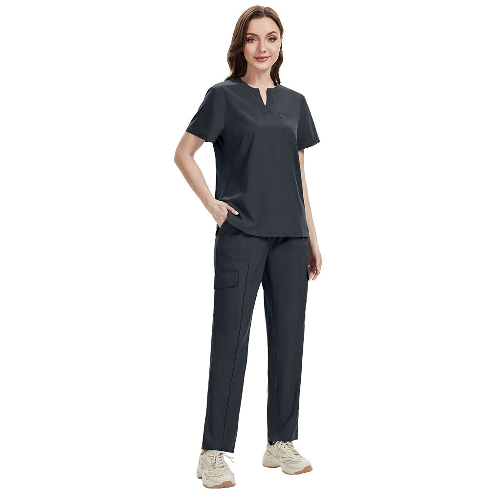 NiaaHinn new thin and unisex stretch quick-dry V-neck short-sleeve pants, nurse uniform and hand-washing garment set