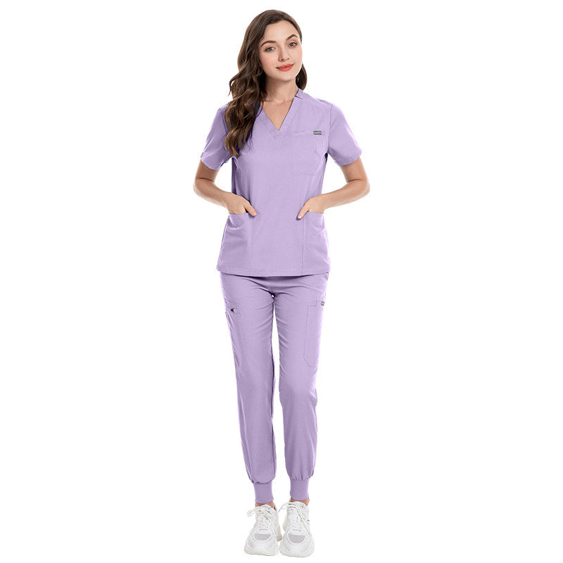 Nianqing casual short-sleeved hand clothes, nurses, operating room overalls, sets, women's beauty salons, clinics, hand-washing clothes, men