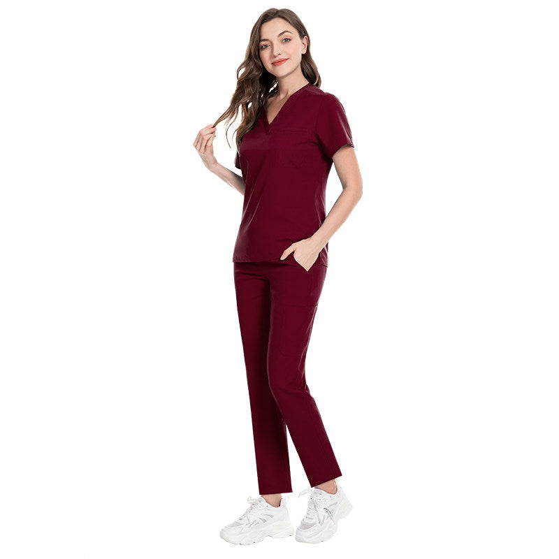 Autumn and winter thick stretch quick-drying hand clothes high quality dental clinic doctors nurses operating room surgical clothes for men and women