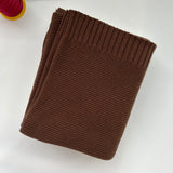 Dark brown cotton knit baby blanket, plain color option
