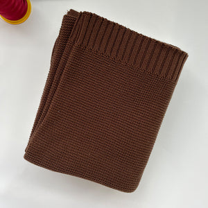 Coffee knit baby blanket, plain color option
