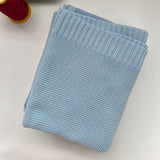 Sky Blue knit baby blanket, plain color option