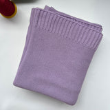 Light Purple knit baby blanket, plain color option