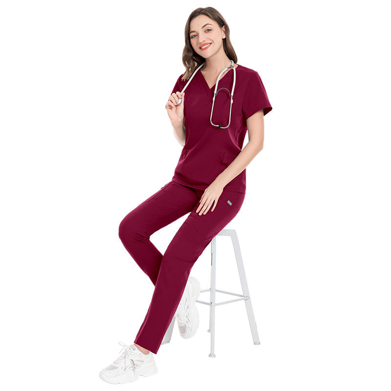 Nianqing European and American popular beauty salon surgical gowns, women's loose and comfortable nurse uniforms, hand washing clothes, medical beauty professional clothes