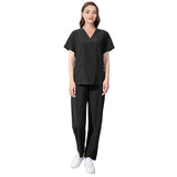 Nianqing hand washing clothes, female dentist overalls, short-sleeved wrinkle-proof, stretch operating room surgical gown, nurse gown, set