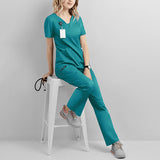 Nian Qing brush hand clothes, female dentist work clothes, short sleeve men's hand clothes, new operating room, beauty salon nurse uniforms