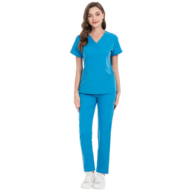 Nianqing European and American popular beauty salon surgical gowns, women's loose and comfortable nurse uniforms, hand washing clothes, medical beauty professional clothes