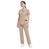 New V-neck short-sleeve doctor surgical gown, hand-washing gown, breathable and comfortable nurse suit, hospital work wear split set