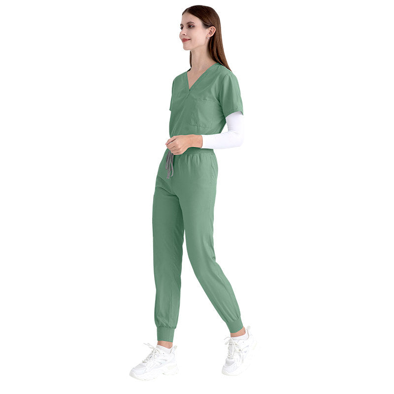 Operating room short-sleeved handwashing clothes, women's suits, nurses' uniforms, doctors' brushing clothes, cross-border Amazon handwashing clothes
