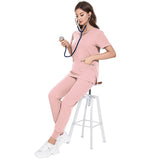Hospital operating room surgical gown set, women's slim-fit nurse uniform, elastic quick-dry hand sanitizer, beauty salon work uniform