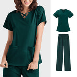 Nurse Uniform, Stretch Suit, Plastic Surgeon, Dentistry, Oral Surgery, Operating Theatre Work Clothes, Hospital Hand Washing Clothes, Short Sleeves