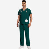 Nian Qing hand washing clothes unisex beauty salon dental clinic front desk doctor nurse work clothes solid color can be tattooed