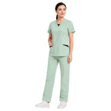 New V-neck short-sleeve doctor surgical gown, hand-washing gown, breathable and comfortable nurse suit, hospital work wear split set