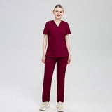 Nian Qing high quality solid color male and female surgeon uniforms, nurse uniforms, short sleeve surgical pets, hospital clinic overalls