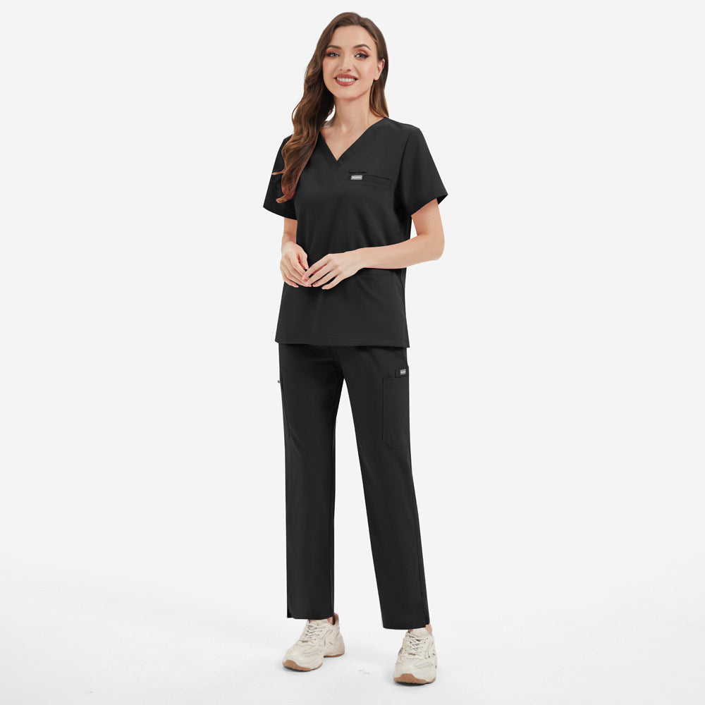 Nian Qing operating room hand washing clothes solid color V-neck hospital doctor nurse SPA beauty salon high-quality nurse uniform