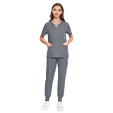 Hospital operating room surgical gown set, women's slim-fit nurse uniform, elastic quick-dry hand sanitizer, beauty salon work uniform
