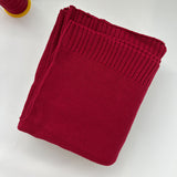 Red knit baby blanket, plain color option