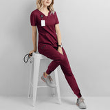 Casual and simple surgical gown set, doctor and nurse uniform, beauty salon, dental hospital work clothes, hand washing clothes two-piece set