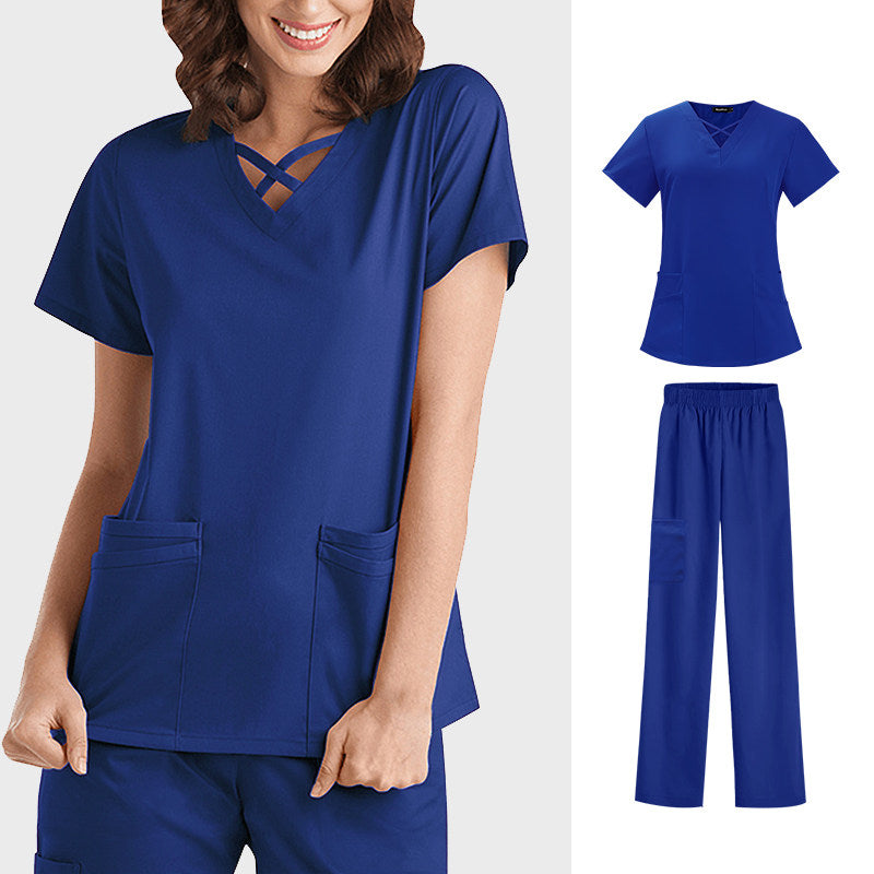 Nurse Uniform, Stretch Suit, Plastic Surgeon, Dentistry, Oral Surgery, Operating Theatre Work Clothes, Hospital Hand Washing Clothes, Short Sleeves