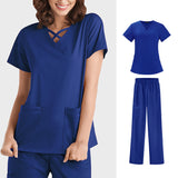 Nurse Uniform, Stretch Suit, Plastic Surgeon, Dentistry, Oral Surgery, Operating Theatre Work Clothes, Hospital Hand Washing Clothes, Short Sleeves