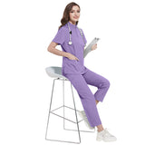 Nian Qing stand-up collar zipper doctor nurse work uniform surgical gown, surgical gown, hand gown, operating room fashion sense